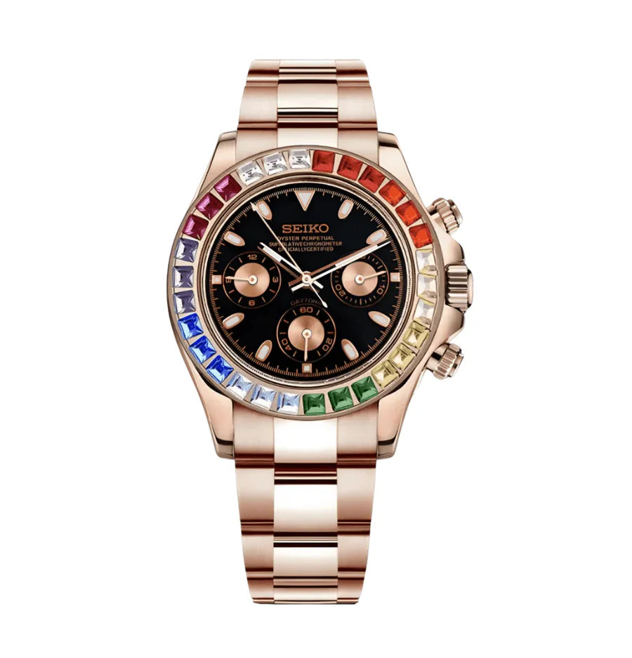 Seiko Daytona Mod – Rose Gold Rainbow
