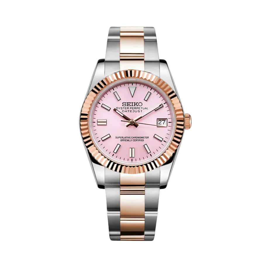Seiko Datejust Mod – Pink Dial Date