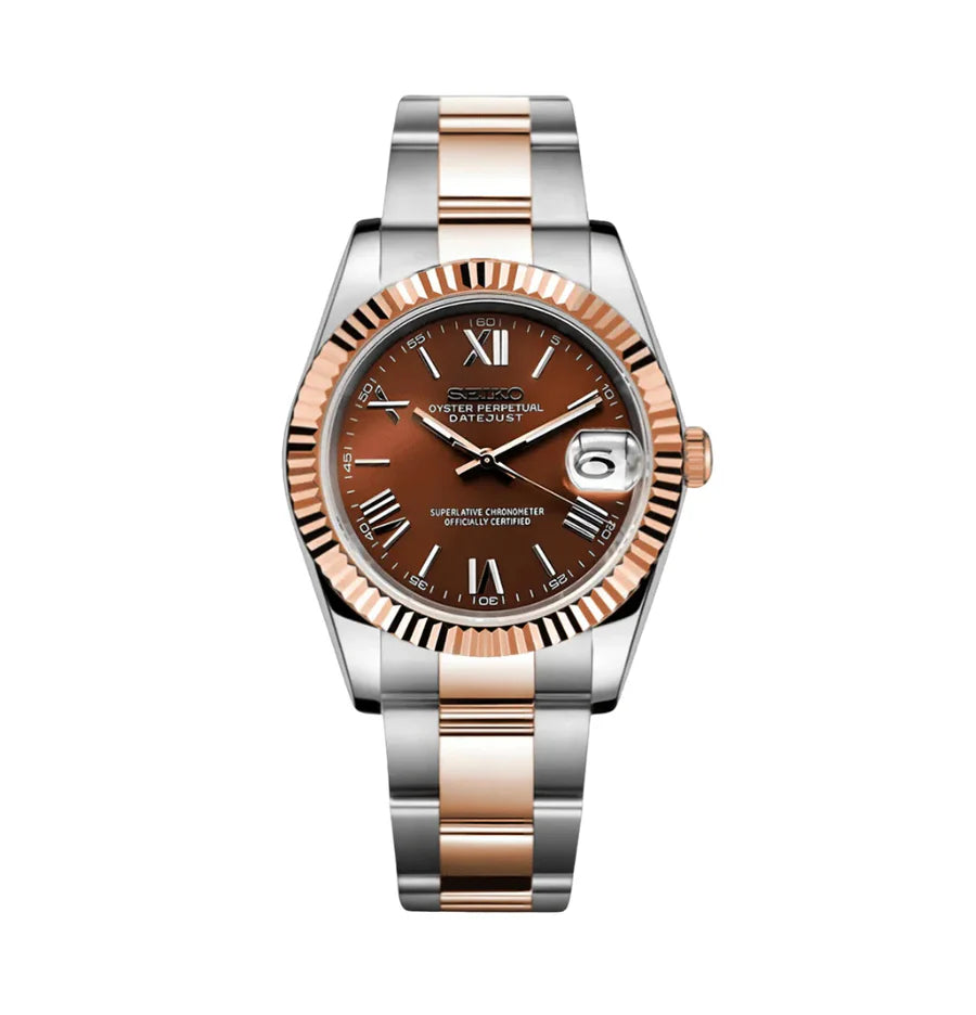 Seiko Datejust Mod – Brown Roman Dial