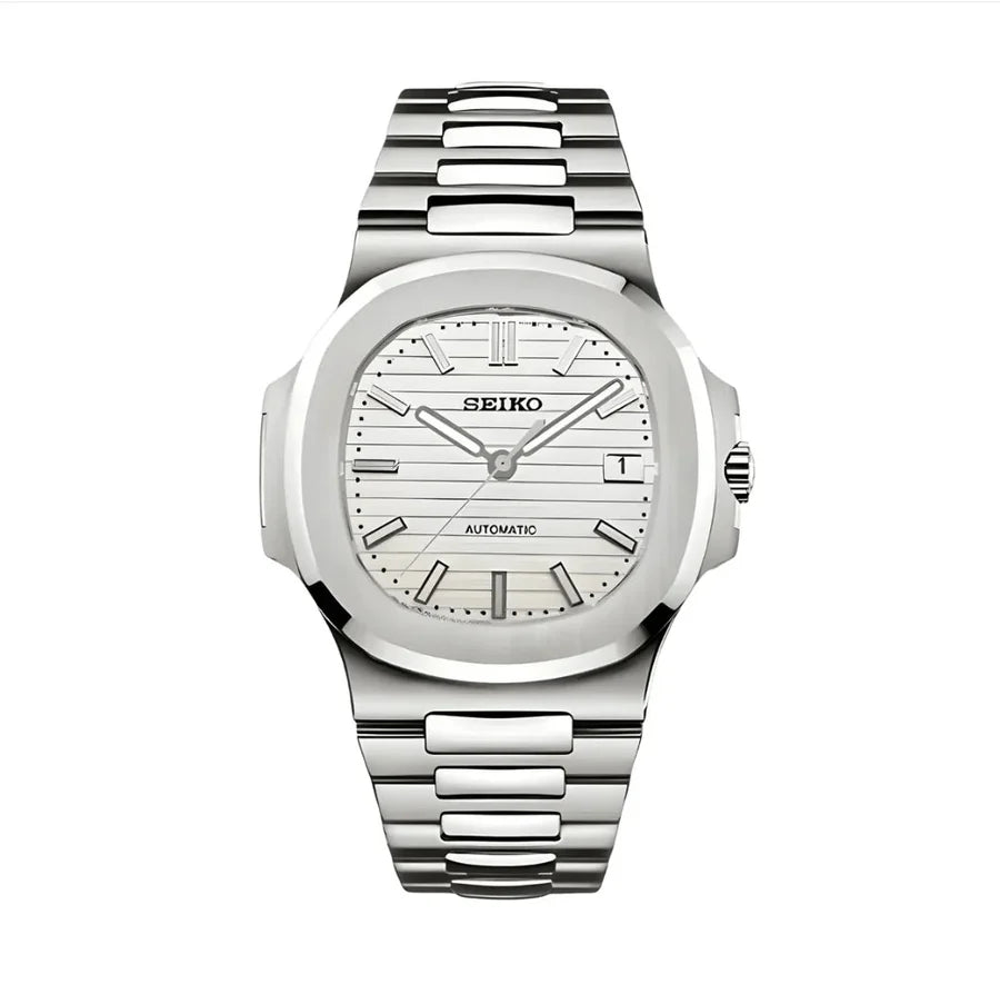 Seiko Nautilus Mod – White Dial Date