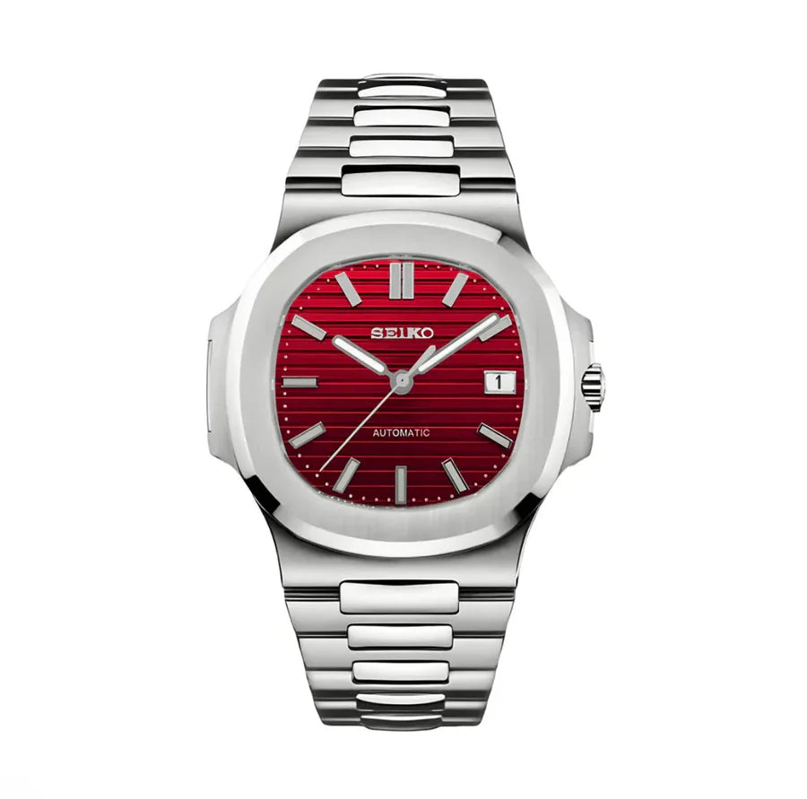 Seiko Nautilus Mod – Red Dial Date