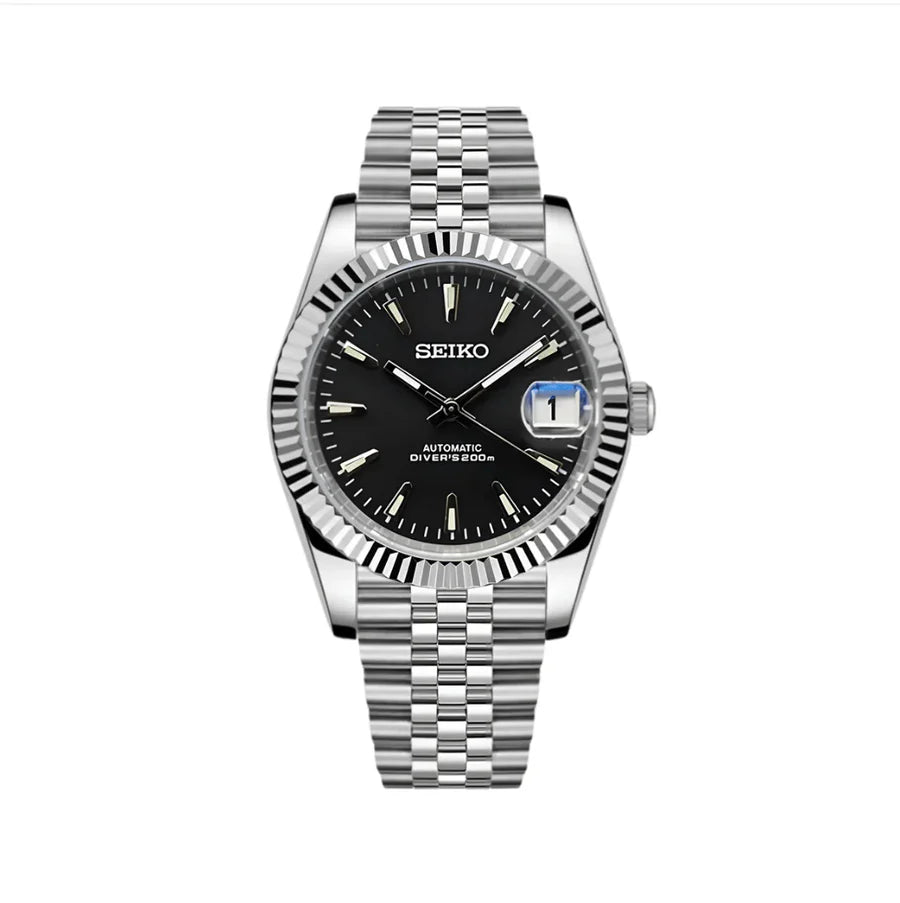 Seiko Datejust Mod – Black Baton Date