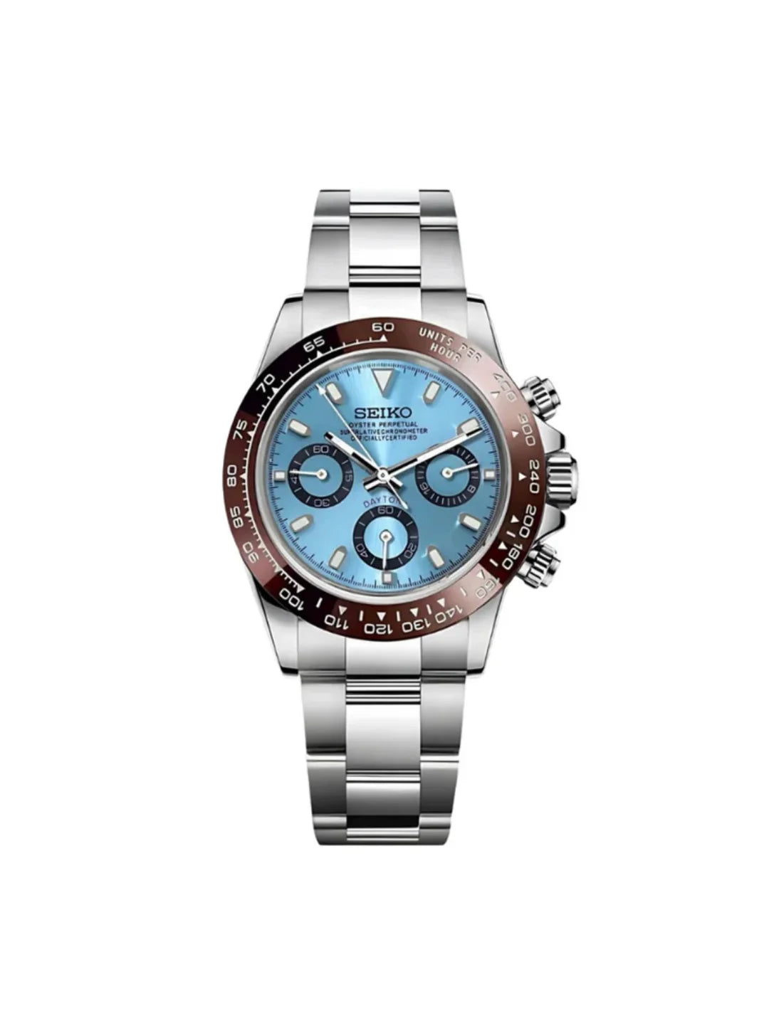 Seiko Daytona Mod – Ice Blue Brown Bezel