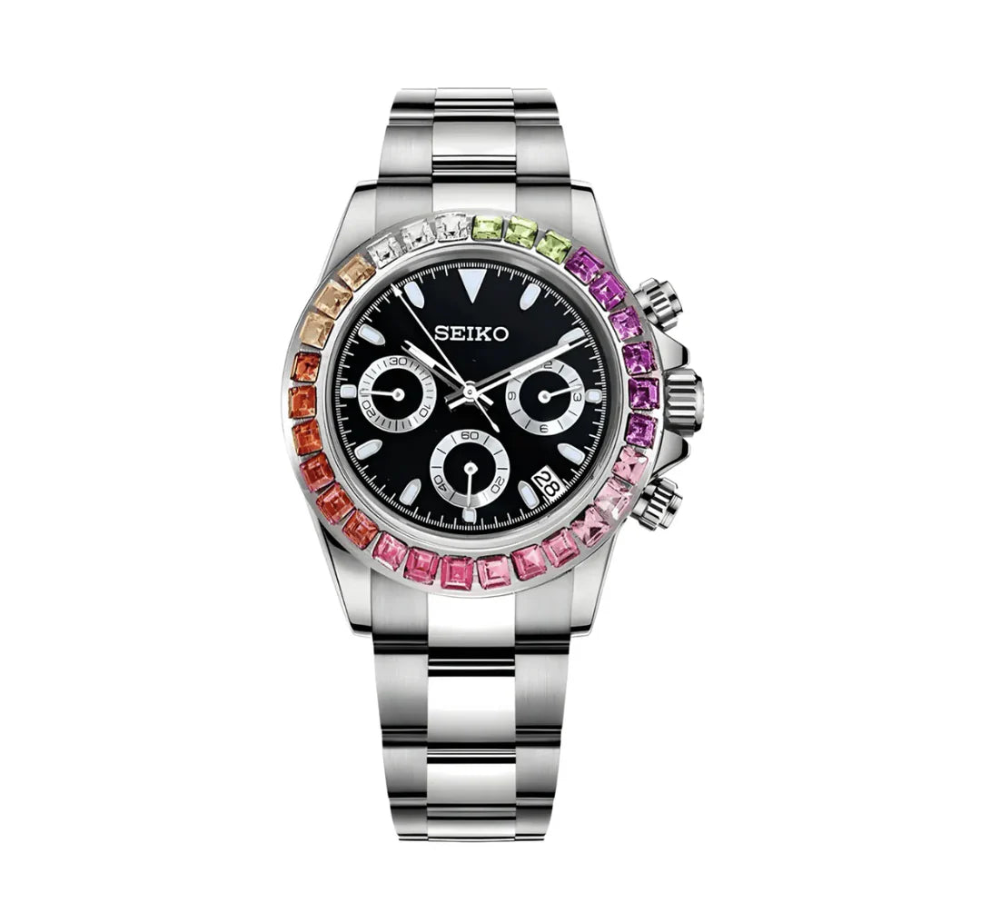 Seiko Daytona Mod – Rainbow Black