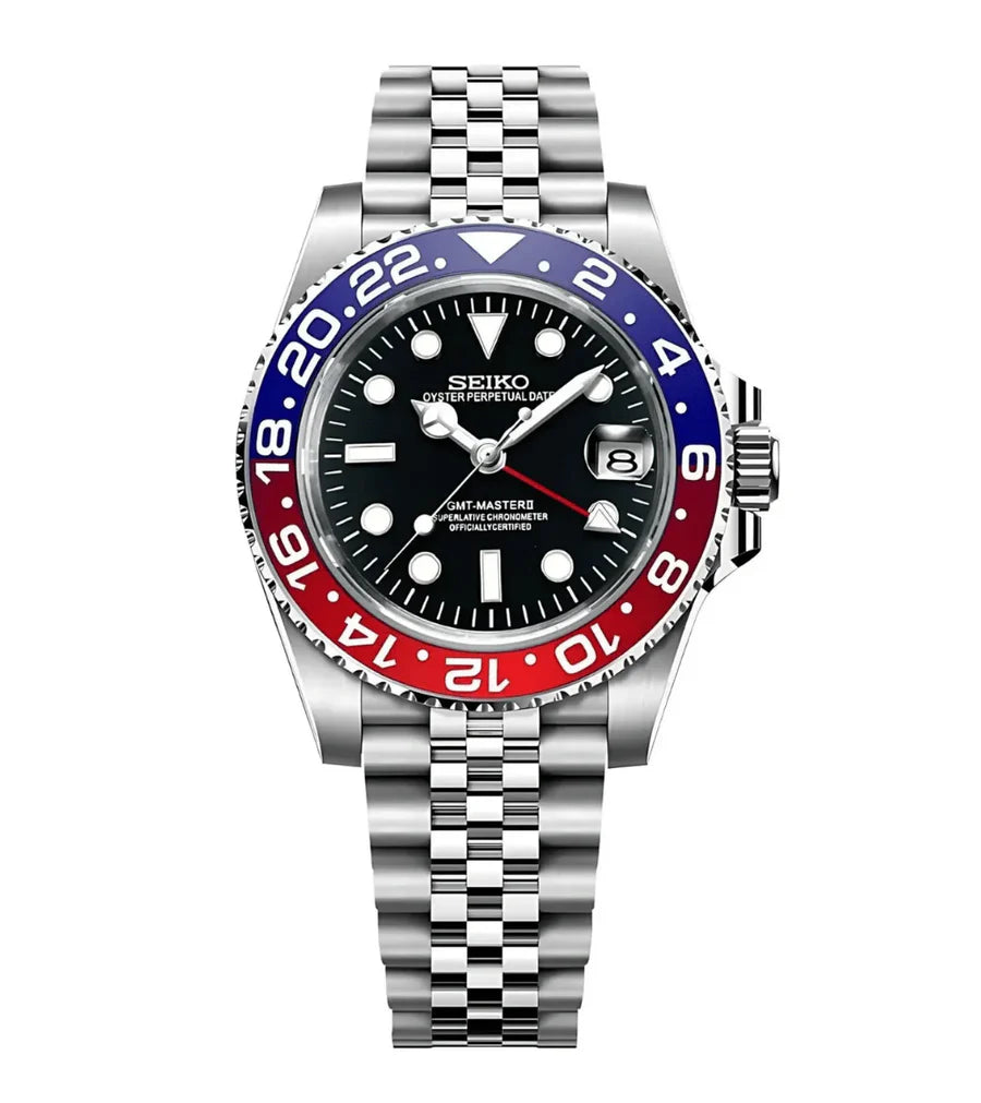 Seiko GMT Mod – Pepsi Bezel 41mm