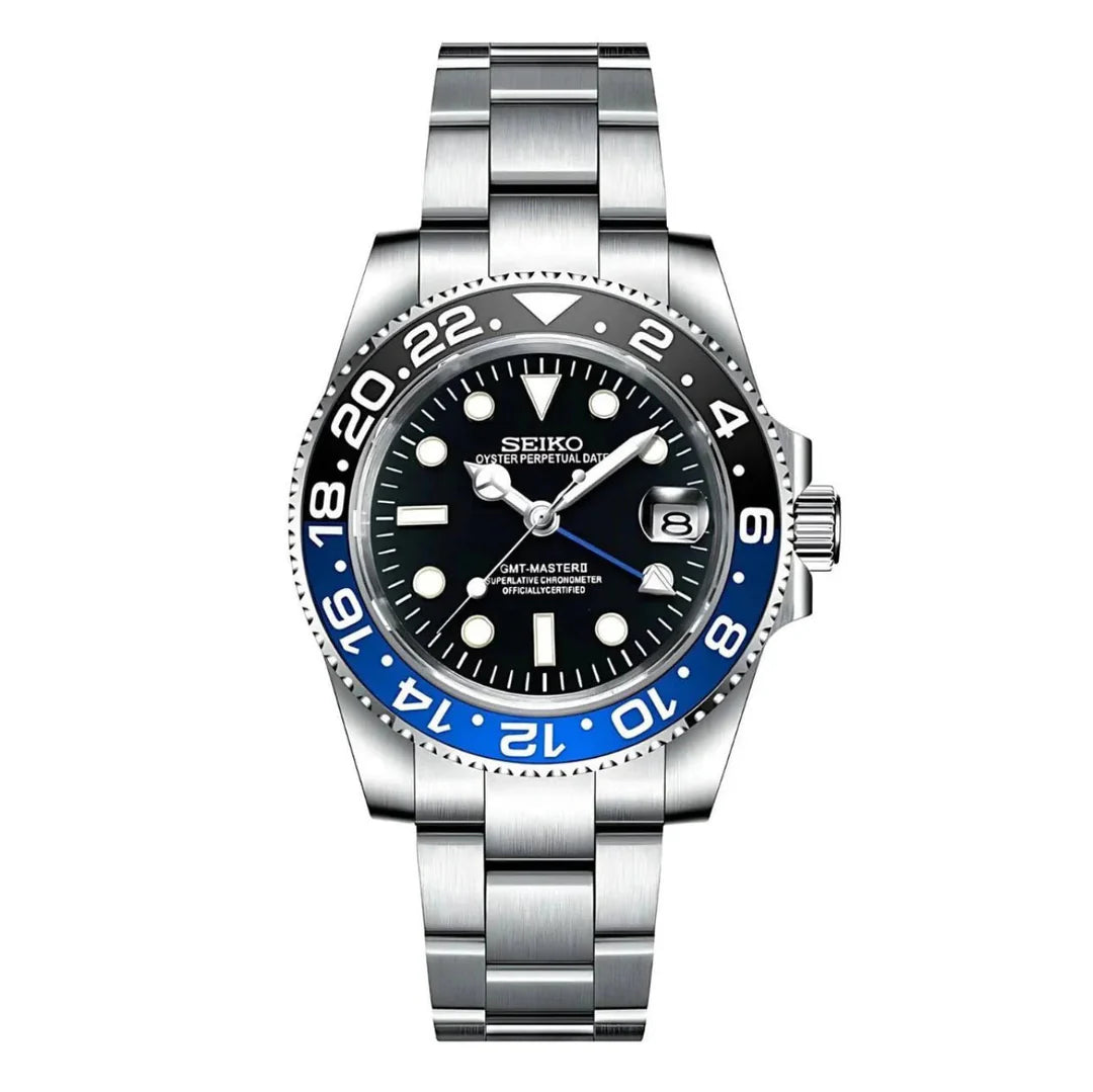 Seiko GMT Mod – Batman Bezel 41mm