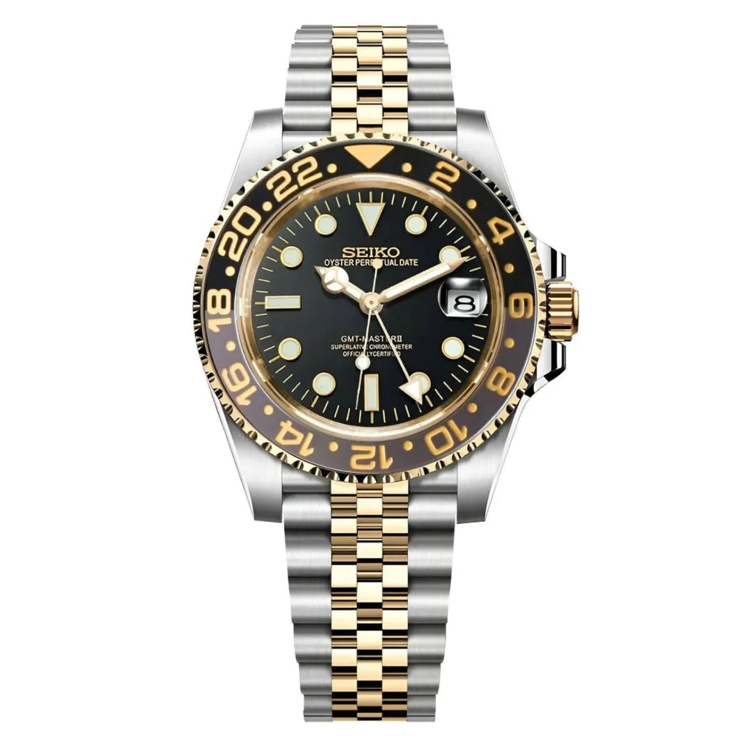 Seiko GMT Mod – Root Beer Two-Tone 41mm
