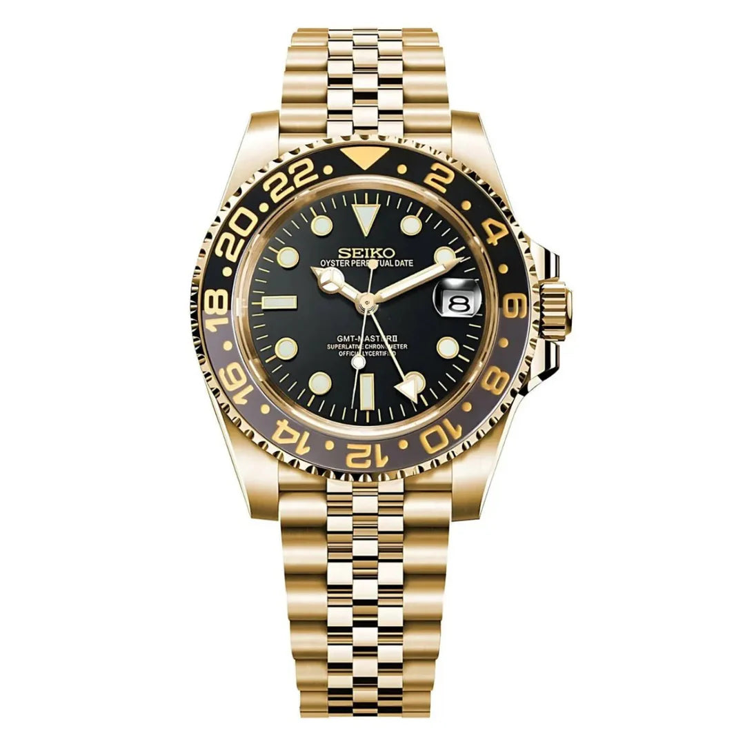 Seiko GMT Mod – All Gold Root Beer 41mm