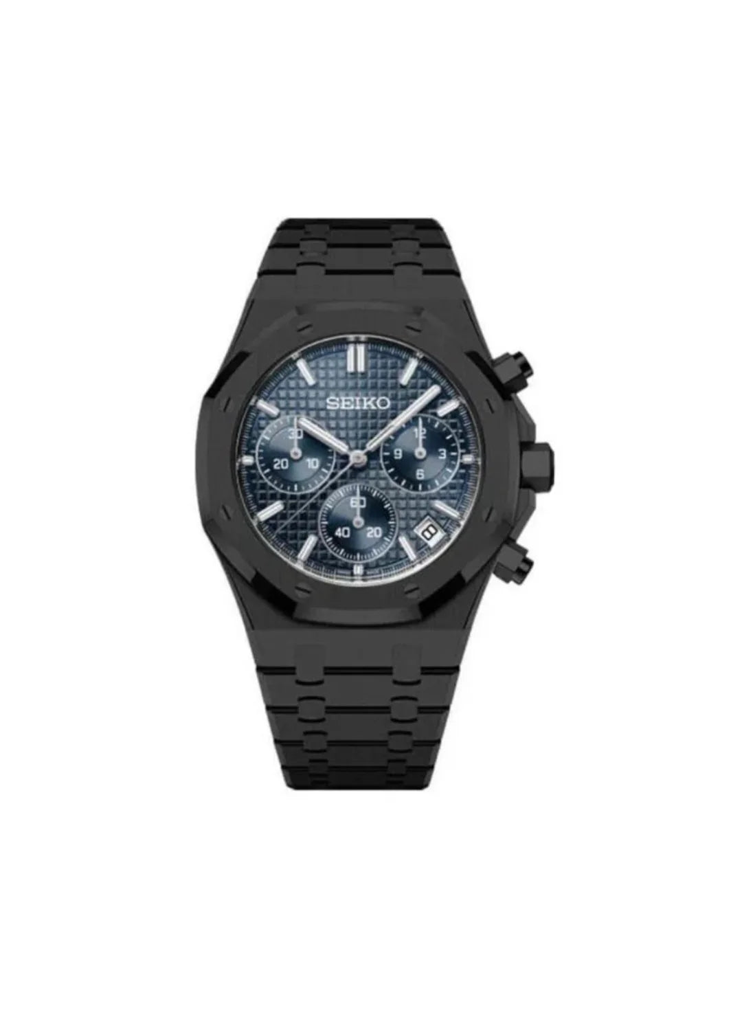 Seiko Royal Oak Mod – Blue Panda Chronograph