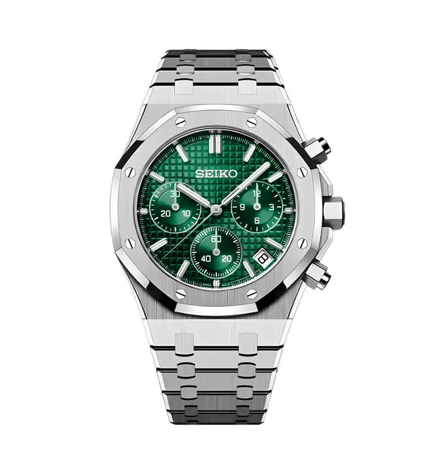 Seiko Royal Oak Mod – Green Chronograph