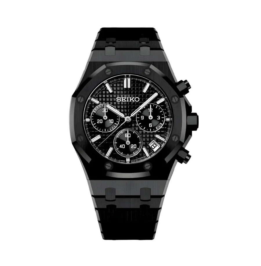 Seiko Royal Oak Mod – Black Chronograph
