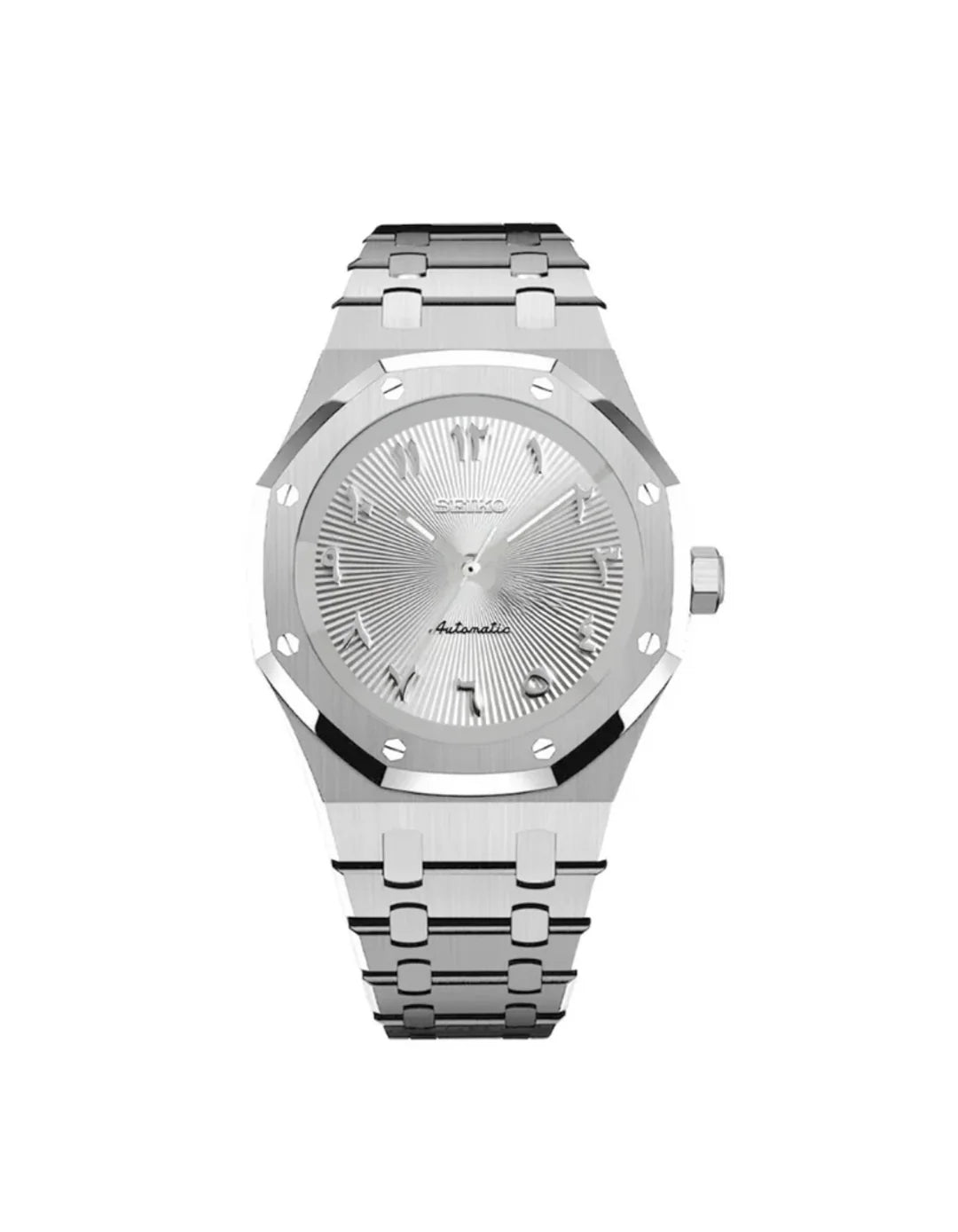 Seiko Royal Oak Mod – Silver Arabic Dial